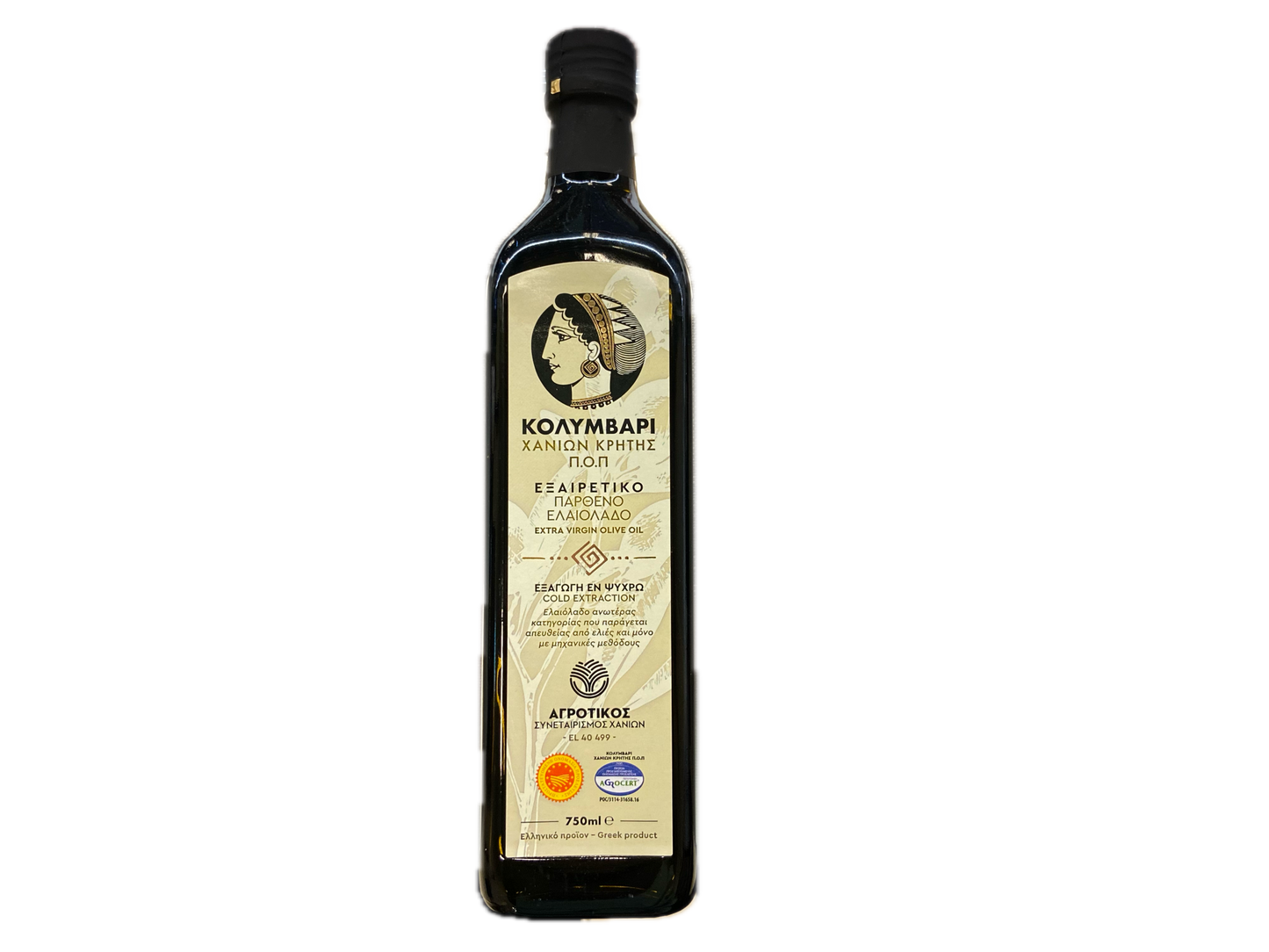 Jordbrukskooperativ av Chania Extra Virgin Olivolja Kolymvari 750ml