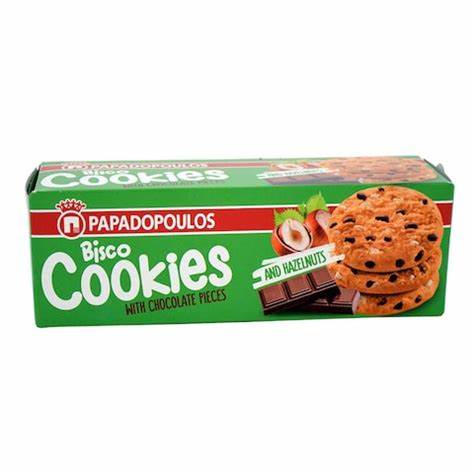 Cookies med choklad och hasselnötter 180g