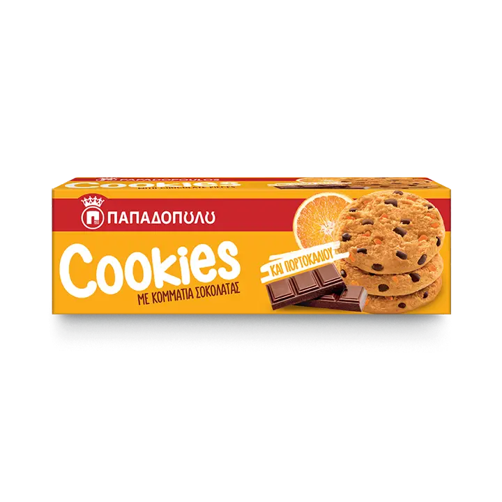 Cookies med choklad bitar och apelsin 180g