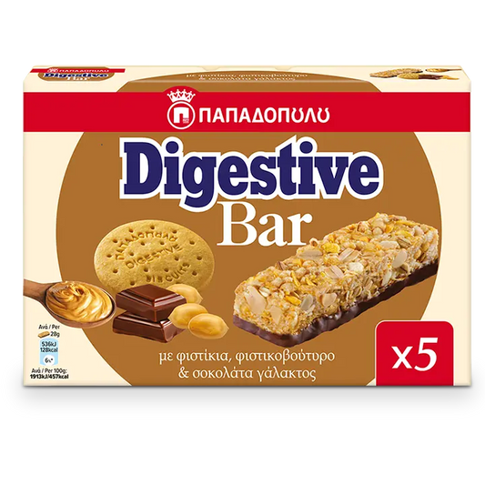 Digestive Bar med jordnötter, jordnötssmör och mjölkchoklad