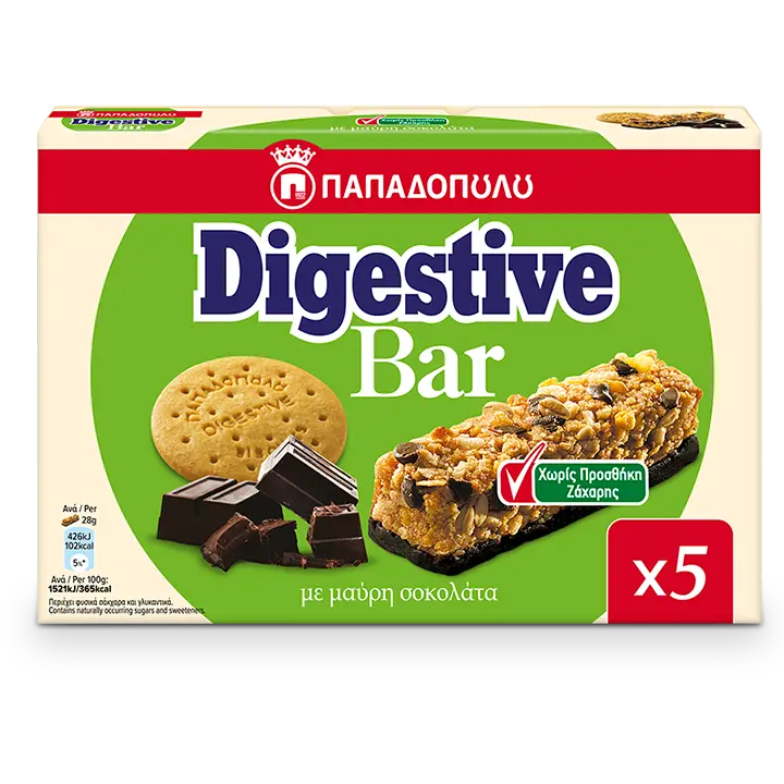 Digestive Bar med mörk choklad och inget tillsatt socker