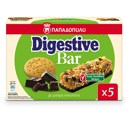 Digestive Bar med mörk choklad och inget tillsatt socker