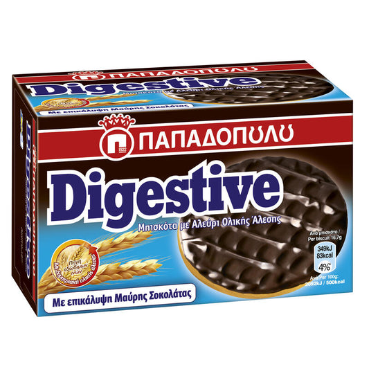 Kex Digestive med mörk chokladöverdrag