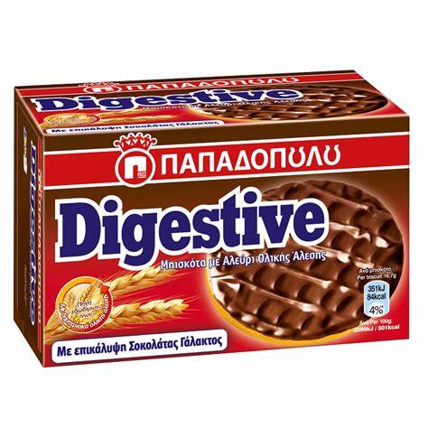 Kex Digestive med mjölkchoklad 200g